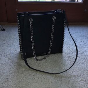 Black Faux Crocodile Aldo Tote